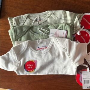 Magnetic Me organic cotton bodysuit - 3 pack bundle (green)